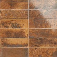 Mainzu Bellagio Fuocco azulejo de parede 10x30 cm, Espanha, efeito metal - foto 1 - foto 2