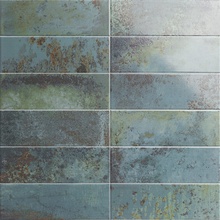 Mainzu Bellagio Smeraldo azulejo de parede 10x30 cm, Espanha, efeito metal - foto 1 - foto 2