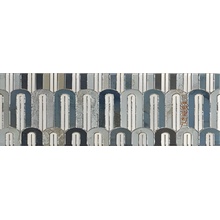 Mainzu Bellagio Arco Blu azulejo de parede 10x30 cm, Espanha, efeito metal - foto 1 - foto 1