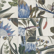 Mainzu Bottega С000562116 PT03339_DECOR BLU LEAVES 20x20 keramisk granitt 20x20 cm, Spania, trelook - foto 1 - foto 1