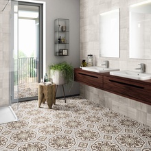 Mainzu Patchwood 20x20 см, glazed porcelain stoneware, Spain, wood look - interior photo 1 - photo 4