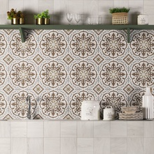 Mainzu Patchwood 20x20 см, glazed porcelain stoneware, Spain, wood look - interior photo 1 - photo 2