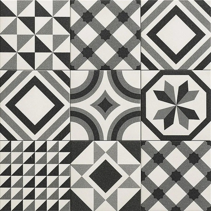 Mainzu Trinity С000592450 PT02945_TRINITY BLACK 20x20 porcelain tile 20x20 cm, Spain, hydraulic - photo 1 Mainzu Trinity С000592450 PT02945_TRINITY BLACK 20x20 porcelain tile 20x20 cm, Spain, hydraulic - photo 1