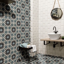 Mainzu Zellige 20x20 см, ceramic, Spain, hydraulic - interior photo 1 - photo 4