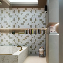 Marazzi Allmarble Wall 40x120 см, ceramic, Italy, other types of marble - interior photo 1 - 2 Marazzi Allmarble Wall 40x120 см, ceramic, Italy, other types of marble - interior photo 1 - photo 2