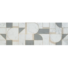 Marazzi Allmarble Wall M8T4 Altissimo Satin Decoro Club Decoratie 40x120 cm, Italië - foto 1 - foto 1