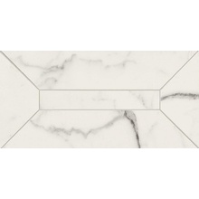 Marazzi Allmarble MMR5 Statuario Listone 3D Lux kantsten 15x30 cm, Italien, marmor-look - foto 1 - foto 1