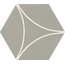 Marazzi Cementum С000570149 M9W0_CementumNickelDecoroArco21X18,2 gres porcelánový 18,2x21 cm, Itálie, beton - fotografie 1