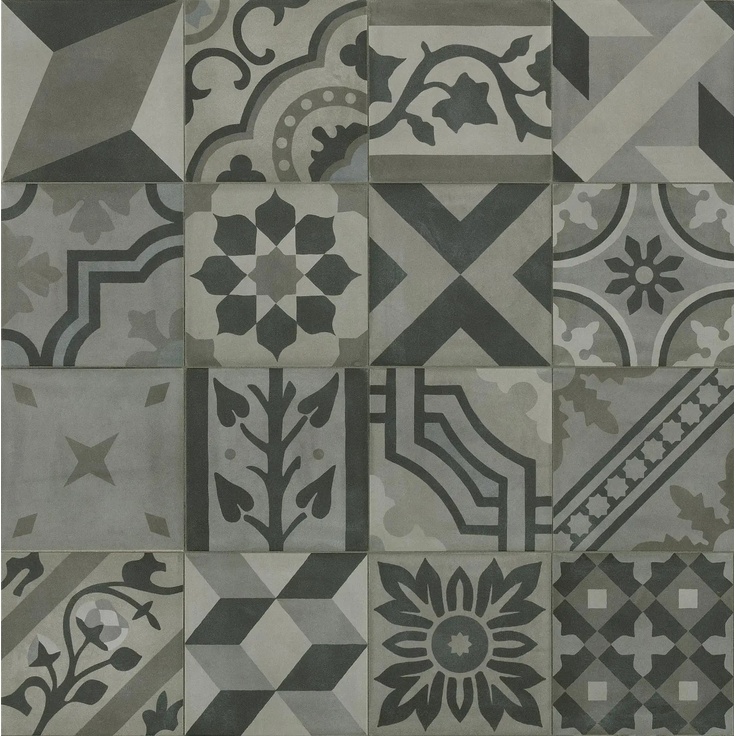 Marazzi D_Segni Blend С000525692 M60C_D_segniBlendDecoroMixCarbone20X20 porcelain tile 20x20 cm, Italy, hydraulic - photo 1 Marazzi D_Segni Blend С000525692 M60C_D_segniBlendDecoroMixCarbone20X20 porcelain tile 20x20 cm, Italy, hydraulic - photo 1