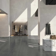 Marazzi Grande Concrete Look 120x120, uglaseret porcelænssten, Italien, beton - interiørfoto 1 - foto 2