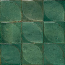 Marazzi Lume MQ88 Green 3D Dew porcelain tile 10x10 cm, Italy - photo 1 - photo 2