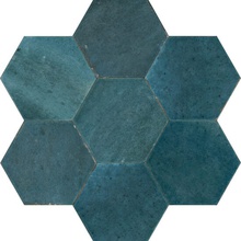 Marazzi Lume MFFF Blue Lux Esagona porcelain tile 18,2x21 cm, Italy, stone  - photo 1 - photo 1