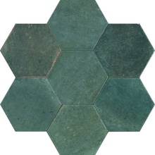 Marazzi Lume MFFG Green Lux Esagona porcelain tile 18,2x21 cm, Italy, stone  - photo 1 - photo 1