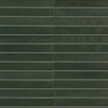 Marazzi Lume MP9L Green 3D Rake Lux str porcelain tile 6x24 cm, Italy, brick  - photo 1 - photo 2