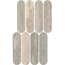 Marazzi Mystone Travertino С000530825 M9PK_MystoneTravertinoSilverLuxMosaicoOvale20X36,5 Мозаика 20x36,5 см, Италия, травертин - фото 1 - фото 1