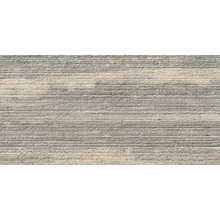 Marazzi Mystone Travertino С000530822 M9PC_MystoneTravertinoSilverStrutt.3DRighe30X60 Керамогранит 30x60 см, Италия, травертин - фото 1 - фото 1