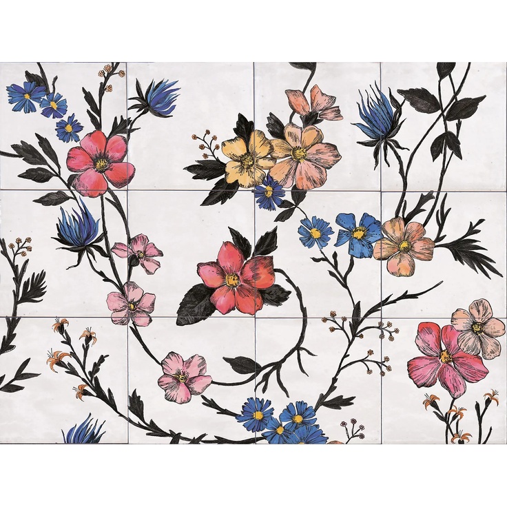 Marazzi Rice С000516425 M9E6_RiceDecoroGardenBBiancoLux45X60 Paneel 45x60 cm, Italië - foto 1 Marazzi Rice С000516425 M9E6_RiceDecoroGardenBBiancoLux45X60 Paneel 45x60 cm, Italië - foto 1
