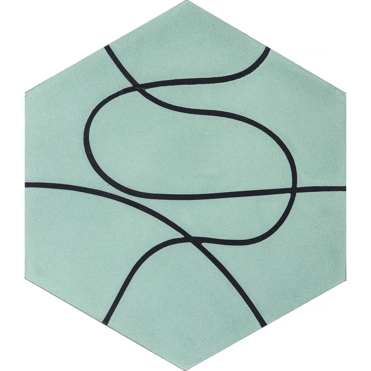 Marrakech Design Charlotte von der Lancken С000531671 Paths – Eucalyptus/Charcoal Piastrella per pavimento 20x23 cm - foto 1 Marrakech Design Charlotte von der Lancken С000531671 Paths – Eucalyptus/Charcoal Piastrella per pavimento 20x23 cm - foto 1