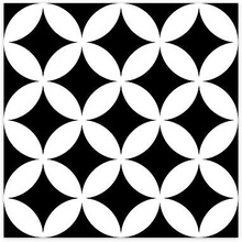 Mayolica District Circles Black Vloertegel 20x20 cm, Spanje - foto 1 - foto 1