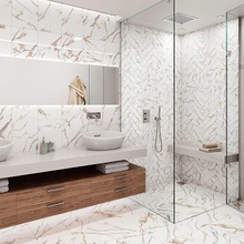 Mayolica Marble 7,5x30 см, ceramica, España, mármol calacatta - foto de interior 1 - foto 2
