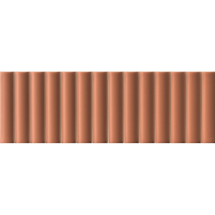 Micro 3D Forms С000595262 MI3DFL12_cotto_fluted wall tile 10x30 cm, Italy - photo 1 Micro 3D Forms С000595262 MI3DFL12_cotto_fluted wall tile 10x30 cm, Italy - photo 1
