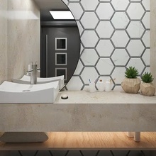 Monopole Denia 22x25 см, glazed porcelain stoneware, Spain, calacatta marble - interior photo 1 Monopole Denia 22x25 см, glazed porcelain stoneware, Spain, calacatta marble - interior photo 1 - photo 1