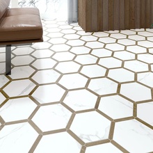 Monopole Denia 22x25 см, glazed porcelain stoneware, Spain, calacatta marble - interior photo 1 - 2 Monopole Denia 22x25 см, glazed porcelain stoneware, Spain, calacatta marble - interior photo 1 - photo 2