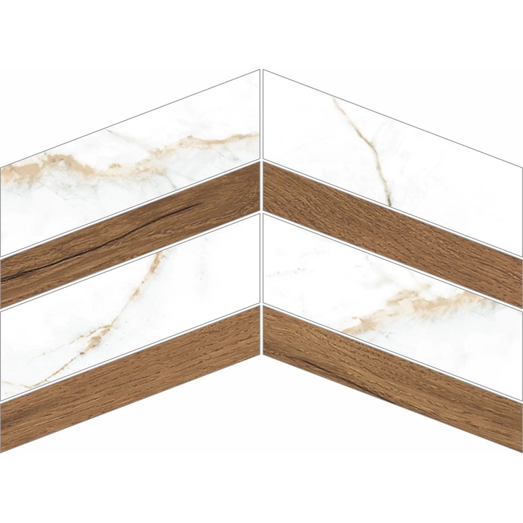 Museum Dual С000539176 32076_D.DUAL WHITE/PORTO CHEVRON NT/30X21,9 Mosaic 21,9x30 cm, Spain, other types of marble - photo 1 Museum Dual С000539176 32076_D.DUAL WHITE/PORTO CHEVRON NT/30X21,9 Mosaic 21,9x30 cm, Spain, other types of marble - photo 1