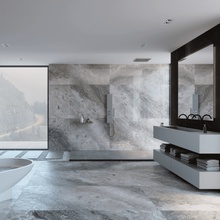 Museum Linen 60x120, geglazuurd keramisch graniet, Spanje, travertijn - interieurfoto 1 - foto 2