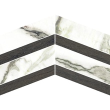 Museum Matcha С000593718 38113_D.MATCHA/EBONY CHEVRON/30X21,9/EP Mosaik 21,9x30 cm, Spanien, calacatta-marmor - Foto 1 - Foto 1