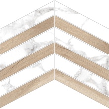 Museum Haute С000546958 31154_D.HAUTE WHITE/TAUPE CHEVRON SP/30X21,9 Mozaikk 21,9x30 cm, Spania, andre marmortyper - foto 1 - foto 1