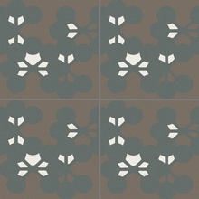 Mutina Azulej С000202940 PUA48_Azulej Flores Nero 20X20 gres porcelánový 20x20 cm, Itálie, pod betonem - fotografie 1 - foto 1