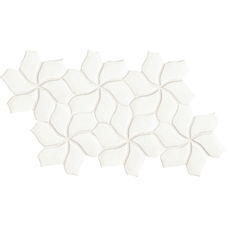 Mutina Botanica С000560647 TYBFM51_white matt flower 23,1x40.3 Mosaic 23,1x40,3 cm, Italy, monochrome - photo 1 Mutina Botanica С000560647 TYBFM51_white matt flower 23,1x40.3 Mosaic 23,1x40,3 cm, Italy, monochrome - photo 1