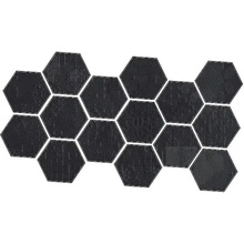 Mutina Déchirer С000100316 Pudd44_MosaicoRandomDecorNero Mosaiikki 21x44 cm, Italia - kuva 1 - kuva 1