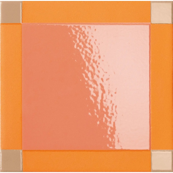 Mutina Homage to the Square JAS07 HOMAGE SQUARE DASH PEACH porcelain tile 15x15 cm, Italy - photo 1 Mutina Homage to the Square JAS07 HOMAGE SQUARE DASH PEACH porcelain tile 15x15 cm, Italy - photo 1