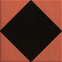 Mutina Mattonelle Margherita NDM42 Rhombus Black Decoração 20,5x20,5 cm, Itália - foto 1 - foto 1