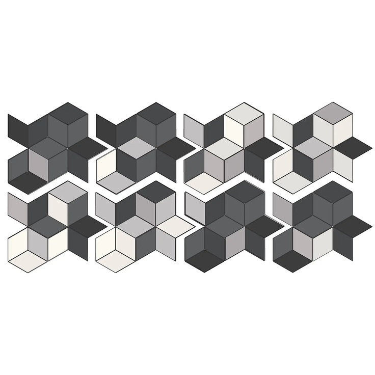 Mutina Tex С000203168 RERUN07_TexRunner(Black+grey&white) Mozaïek 70x162 cm, Italië, voor stof - foto 1 Mutina Tex С000203168 RERUN07_TexRunner(Black+grey&white) Mozaïek 70x162 cm, Italië, voor stof - foto 1