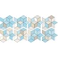 Mutina Tex С000203170 RERUN09_TexRunner(Blue+Cream&white) Mozaik 70x162 cm, Italien, under stof - foto 1 Mutina Tex С000203170 RERUN09_TexRunner(Blue+Cream&white) Mozaik 70x162 cm, Italien, under stof - foto 1