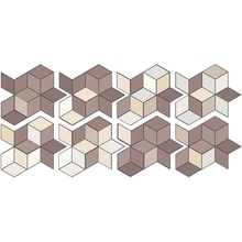 Mutina Tex С000203166 RERUN05_TexRunner(Brown+Cream&white) Мозаика 70x162 см, Италия, под ткань - фото 1 - фото 1