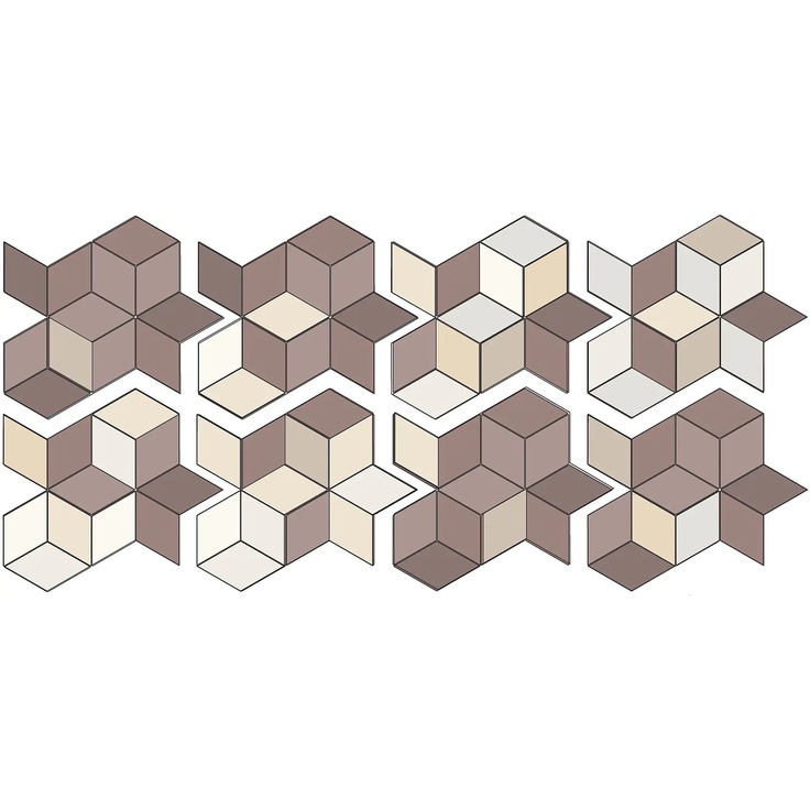 Mutina Tex С000203166 RERUN05_TexRunner(Brown+Cream&white) Mosaic 70x162 cm, Italy, fabric-backed - photo 1 Mutina Tex С000203166 RERUN05_TexRunner(Brown+Cream&white) Mosaic 70x162 cm, Italy, fabric-backed - photo 1