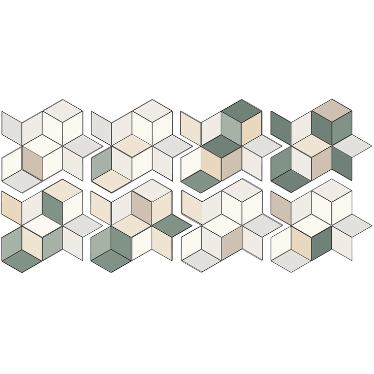 Mutina Tex С000203163 RERUN02_TexRunner(White+Olive&cream) Mosaico 70x162 cm, Italia, per tessuto - foto 1 Mutina Tex С000203163 RERUN02_TexRunner(White+Olive&cream) Mosaico 70x162 cm, Italia, per tessuto - foto 1