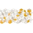 Mutina Tex С000203162 RERUN01_TexRunner (white+yellow&cream) Mosaic 70x162 cm, Italy, fabric-backed - photo 1