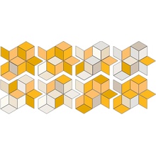 Mutina Tex С000203171 RERUN10_TexRunner(Yellow+Cream&white) Мозаика 70x162 см, Италия, под ткань - фото 1 - фото 1