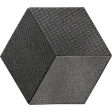 Mutina Tex RETX05 Black Decoratie 11,5x20 cm, Italië - foto 1 - foto 1