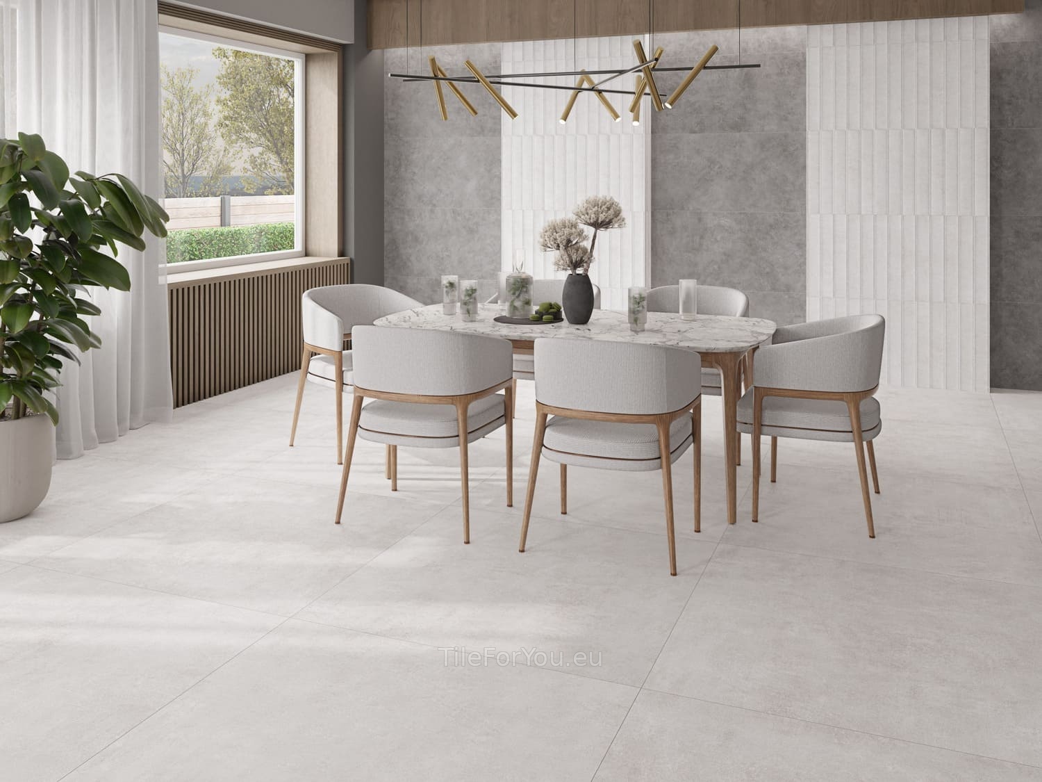 New Tiles Concrete 60x60, lasitettu porcelanato, Espanja, betonin alla - sisustuskuva 1