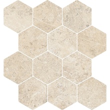Novabell Landstone С000589499 LST447N_LstEsagonaCircleClay Mosaico 30x34 cm, Itália, calcário - foto 1 - foto 1