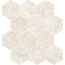 Novabell Landstone С000589541 LST887N_LstEsagonaCircleRawWhite Mozaika 30x34 cm, Itálie, vápenec - fotografie 1