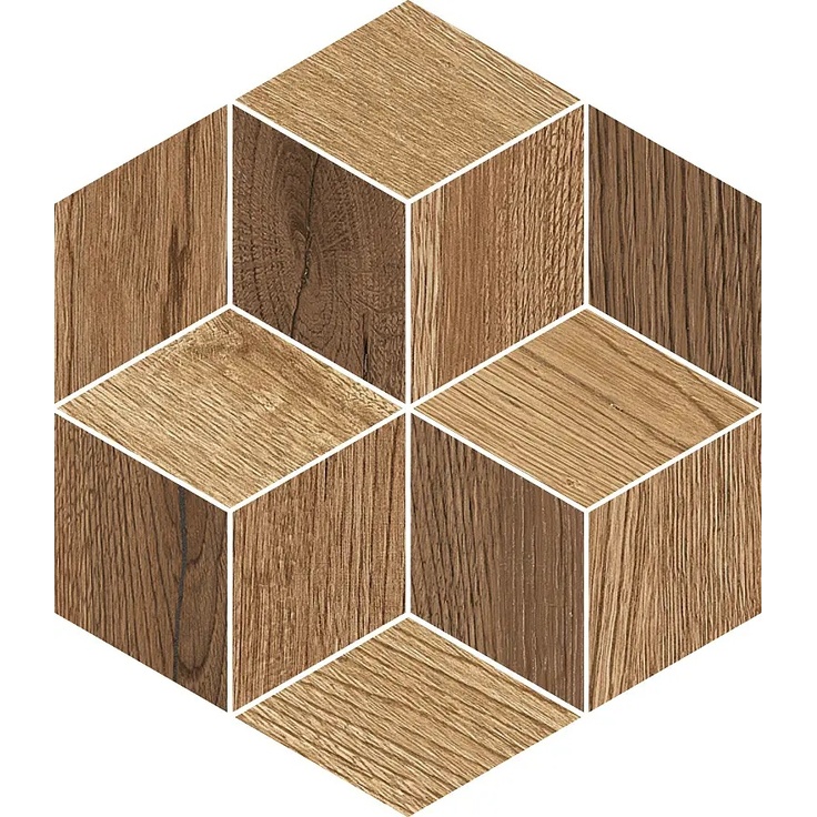 Novabell Nordic Wood С000589803 NDW002N_NdwEsagona3DWalnut/Blonde/Brown Mosaic 22,6x29,5 cm, Italy, wood look - photo 1 Novabell Nordic Wood С000589803 NDW002N_NdwEsagona3DWalnut/Blonde/Brown Mosaic 22,6x29,5 cm, Italy, wood look - photo 1