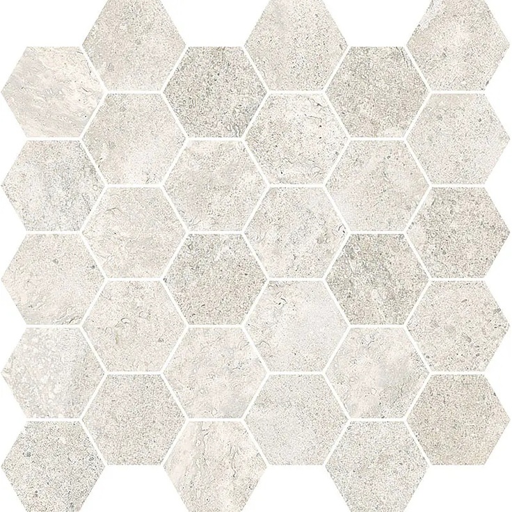 Novabell Thermae С000509278 TRM116N_TrmEsagonaGrey Mosaic 30x31,5 cm, Italy, travertine - photo 1 Novabell Thermae С000509278 TRM116N_TrmEsagonaGrey Mosaic 30x31,5 cm, Italy, travertine - photo 1