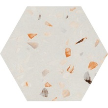 Pamesa Doria Bianco Hex porcelain tile 25,8x29 cm, Spain, terrazzo - photo 1 - photo 1